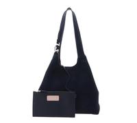 Coccinelle Leder Schultertasche C-Easy Handbag Suede Midn. Bl/Midn. Bl dunkelblau