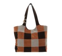 COCCINELLE C-Easy Handbag Vichy Suede Pat. / Smo. Le. Mul. Robin / Fango