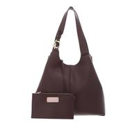 Coccinelle Leder Schultertasche C-Easy Shopper Berry dunkelviolett