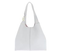 Coccinelle Leder Schultertasche C-Easy Shopper Snow hellgrau