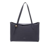 Coccinelle Leder Schultertasche Thess Handbag Grained Leather Stove blaugrau