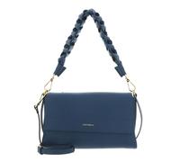 Coccinelle Leder Schultertasche Umhängetasche Boheme Grana Double Shoulder Bag Deep Blue/Sandshell blau