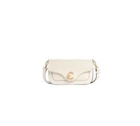 Coccinelle Leder Schultertasche Umhängetasche C-Me Handbag Grainy Leather Pearl creme