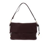 Coccinelle Leder Schultertasche Umhängetasche Lidia Handbag Smooth Leather Berry dunkelviolett