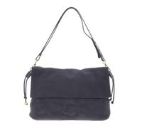 Coccinelle Leder Schultertasche Umhängetasche Lidia Handbag Suede Leather/Smooth Leather Stove/Stove blaugrau
