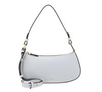 Coccinelle Leder Schultertasche Umhängetasche Merveille Mini Bag Snow hellgrau
