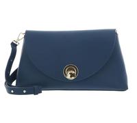 Coccinelle Leder Schultertasche Umhängetasche Nikla Handbag Double Grainy Leather Deep Blue/Sandshell blau