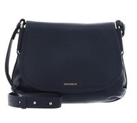 Coccinelle Leder Schultertasche Umhängetasche Rebekka Handbag Grained Leather Midnight Blue dunkelblau