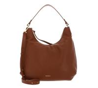 Coccinelle Leder Schultertasche Umhängetasche Rebekka Handbag Grained Leather Cognac braun