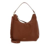 Coccinelle Leder Schultertasche Umhängetasche Rebekka Handbag Grained Leather Cognac braun