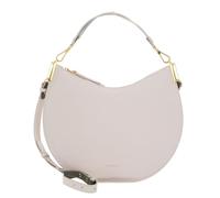 Coccinelle Leder Schultertasche Umhängetasche Sunup Handbag Double Grainy Leather Lambskin White/Laurel Green creme