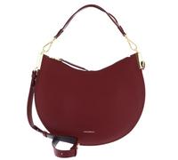 Coccinelle Leder Schultertasche Umhängetasche Sunup Handbag Double Grainy Leather Ribes/Prune beere