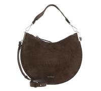 Coccinelle Leder Schultertasche Umhängetasche Sunup Handbag Suede Leather Fango dunkelgrün