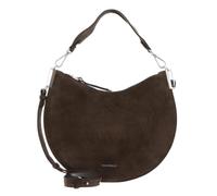 Coccinelle Leder Schultertasche Umhängetasche Sunup Handbag Suede Leather Fango dunkelgrün