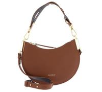 Coccinelle Leder Schultertasche Umhängetasche Sunup Shoulder Bag Cognac/Noir braun