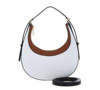Coccinelle Leder Schultertasche Whisper Tricolor Shoulder Bag Snow/Cognac/Noir hellblau