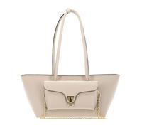 Coccinelle Leder Shopper Double Beat Grained Leather Handbag Sandshell beige