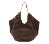 Coccinelle Leder Shopper Schultertasche Smash Handbag Suede Leather/Smooth Leather Warm Ta/Warm Ta taupe