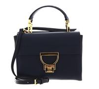 Coccinelle Leder Umhängetasche Abendtasche Arlettis Handbag Grainy Leather Midnight Blue dunkelblau
