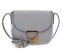 Coccinelle Leder Umhängetasche Arlettis Crossbody Grained Leather Light Grey hellgrau