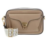 Coccinelle Leder Umhängetasche Beat Soft Ribb Crossbody Bag Grained Leather Fresh Beige