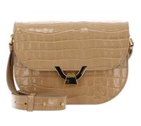 Coccinelle Leder Umhängetasche Dew Crossbody Shiny Soft Croco Print Leather Fresh Beige