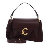 Coccinelle Leder Umhängetasche Handtasche C-Me Calf Handbag Smooth Leather Berry dunkelviolett