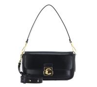 Coccinelle Leder Umhängetasche Handtasche C-Me Lock Shiny Smooth Handbag Leather Noir schwarz