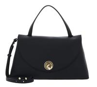 Coccinelle Leder Umhängetasche Handtasche Nikla Handbag Double Grainy Leather Noir/Cognac schwarz