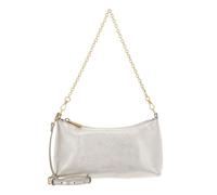 Coccinelle Leder Umhängetasche Schultertasche Aura Mini Bag Grained Leather Pale Gold goldfarben