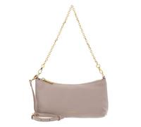 Coccinelle Leder Umhängetasche Schultertasche Aura Mini Bag Grained Leather Rosette beige