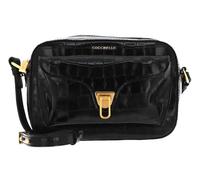 COCCINELLE Beat Croco Shiny Soft Crossover Bag Black