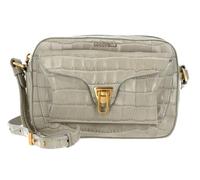 Coccinelle Leder Umhängetasche Schultertasche Beat Croco Shiny Soft Crossover Bag Gelso beige