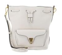 Coccinelle Eimertasche Beat Generation Leder Pearl Creme 22×29×14 cm, verstellbarer Gurt, Kordelzug