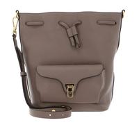 Coccinelle Leder Umhängetasche Schultertasche Beat Generatio Bucket Bag Warm Taupe