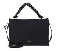 Coccinelle Leder Umhängetasche Schultertasche Boheme Grana Double Crossbody Double Grainy Leather Noir/Cuir schwarz