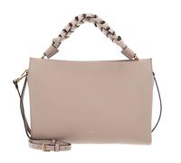 Coccinelle Leder Umhängetasche Schultertasche Boheme Grana Double Crossbody Double Grainy Leather Rosette/Warm Taupe beige