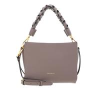 Coccinelle Leder Umhängetasche Schultertasche Boheme Grana Double Crossbody Double Grainy Leather Warm Taupe/Rosette