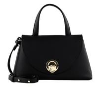 Coccinelle Henkeltasche Nikla – doppelt genarbtes Leder – Schwarz/Cognac