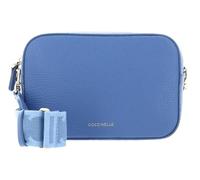 Coccinelle Leder Umhängetasche Tebe Crossover Bag Azul blau