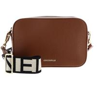 Coccinelle Leder Umhängetasche Tebe Crossover Bag Cognac braun