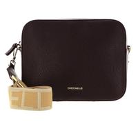 Coccinelle Leder Umhängetasche Tebe Crossover Bag Darkbrown dunkelbraun
