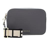 Coccinelle Leder Umhängetasche Tebe Crossover Bag Grafite grau