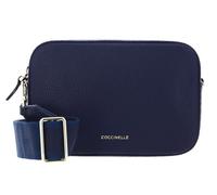 Coccinelle Leder Umhängetasche Tebe Crossover Bag Royal Blue blau