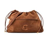 COCCINELLE Schultertasche Lidia Suede Medium Cognac