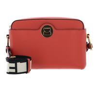 COCCINELLE Liya Signature Crossbody Grained Leather Grenadine Red