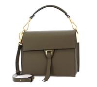 COCCINELLE Louise Small Crossbody Moss Green / Lambskin White