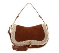 COCCINELLE Magie Eco Shearling Suede Leather Shoulderbag Natural / Cuir