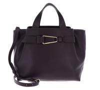 Coccinelle Leder Schultertasche Malory Handbag Grained Leather Prune dunkelviolett