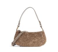 Coccinelle Merveille Astrakan Schultertasche taupe, Leder, Damen